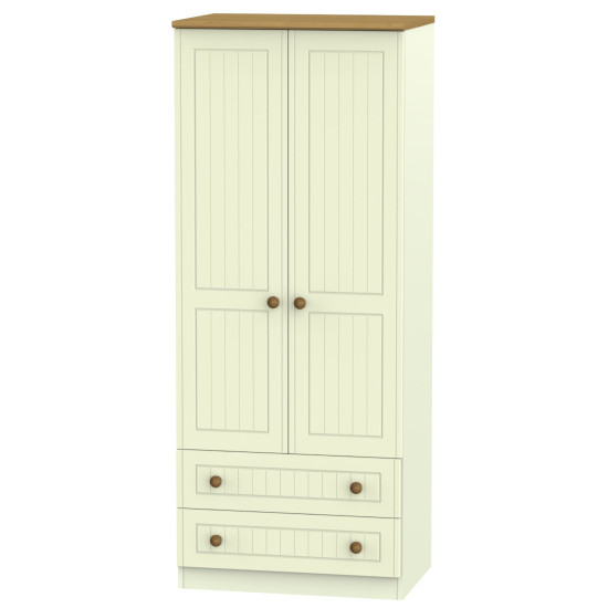 Cottage 2 Drawer Wardrobe
